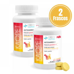 Medical Solutions Kaopet Antidiarreico P/Perros Y Gatos Pack de 2 Frascos de 30 Tabletas